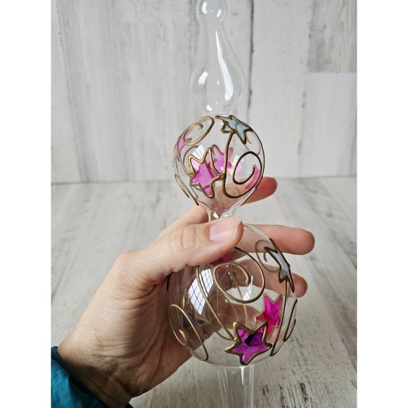 Star glass tree topper gold pink blue Xmas tree - Picture 6 of 11